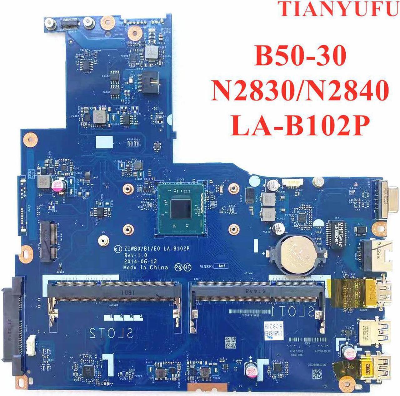 ZIWB0/B1/E0 LA-B102P Mainboard For Lenovo B50-30 Laptop Motherboard With N2830 N2840 CPU PC3L DDR3L Motherboard 100% test work