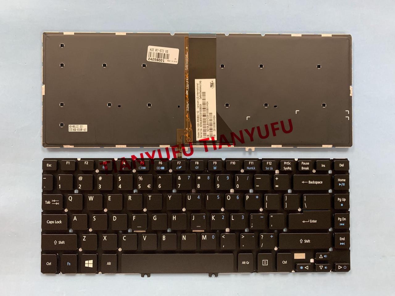 FOR Acer Aspire R7-571 R7-571G R7-572 NSK-R50BW 1D 9ZN9LBW01D251000B0SA 251000B0VHSA BACKLIT KEYBOARD US BLACK LAPTOP KEYBOARD