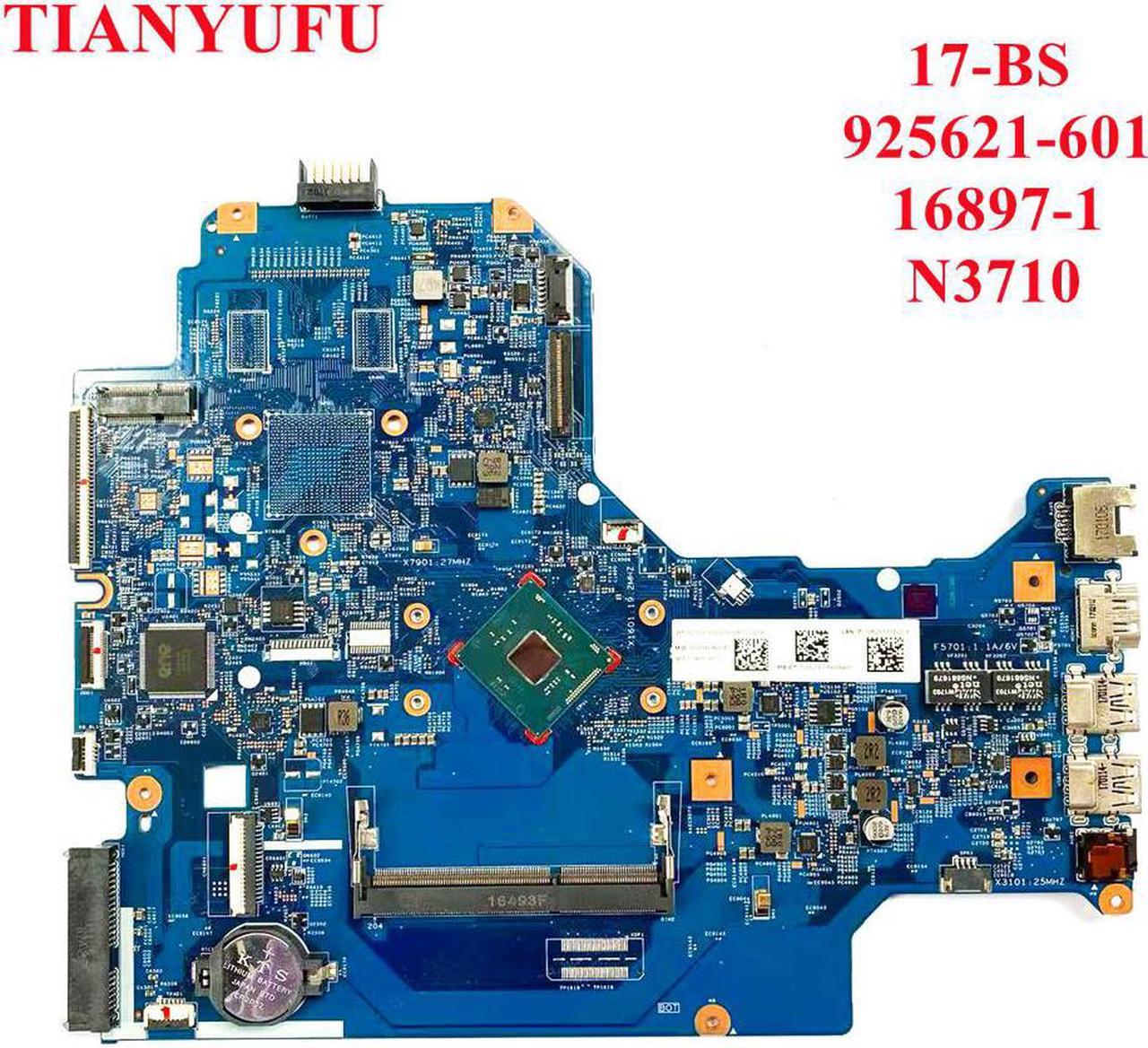 17-BS 17-BS001DS Mainboard For HP Laptop motherboard 925621-601 16897-1 448.0C801.0011 With N3710 CPU motherboard 100% test work