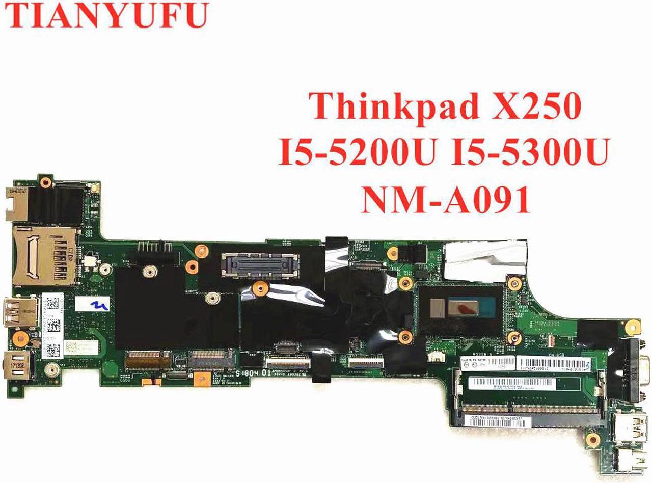 For Lenovo Thinkpad X250 Laptop Motherboard NM-A091 i5-5200U I5-5300U CPU Mainboard 00HT369 00HT373 00HT385 00HT381 Motherboard