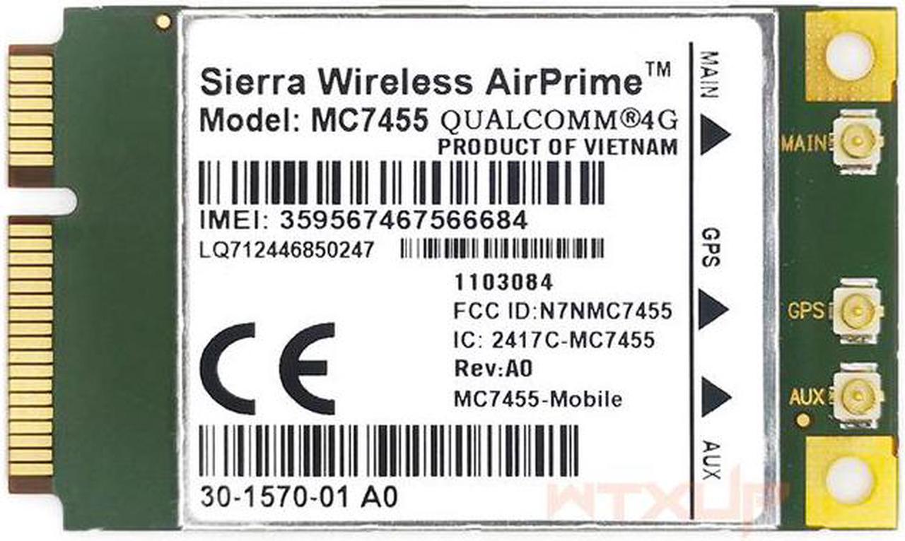 MC7455 LTE 4G Card mini PCI-E FDD-LTE TDD-LTE 4G Module Cat6 for laptop DC-HSPA+ GNSS WWAN Card