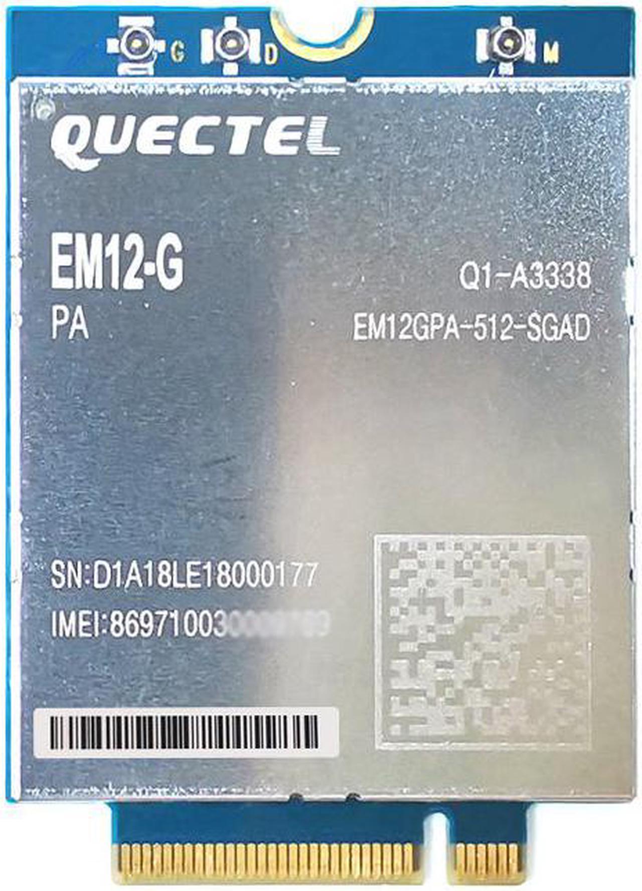 Quectel EM12-G Cat-12 LTE-A Pro module 600Mbps downlink and 150Mbps uplink peak data rates EM12GPA-512-SGAD EM12