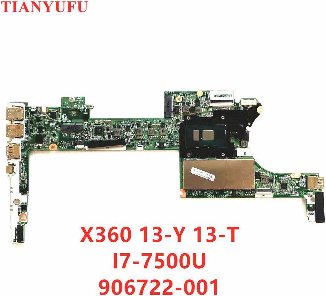 For HP Envy X360 13-Y 13T-Y000 motherboard Series 906722-601 906722-001 DAY0DPMBAF0  i7-7500U Laptop Motherboard 100% Tested