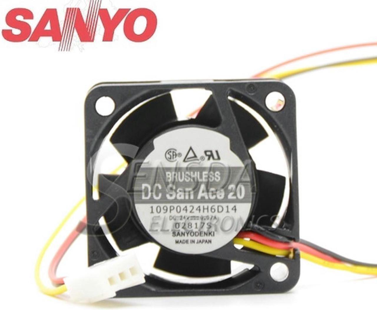 For  4020 109P0424H6D14 DC 24v 0.07A 3Wire 3Pin Inverter Cooling Fan