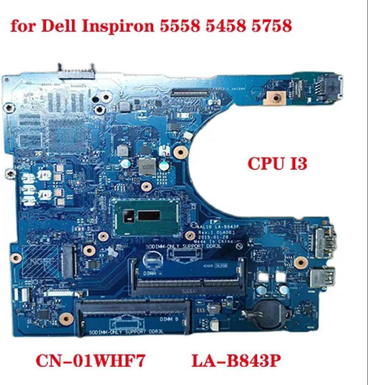 FOR LA-B843P motherboard for 5558 5458 5758 laptop motherboard C 01WHF7 1WHF7 with CPU I3