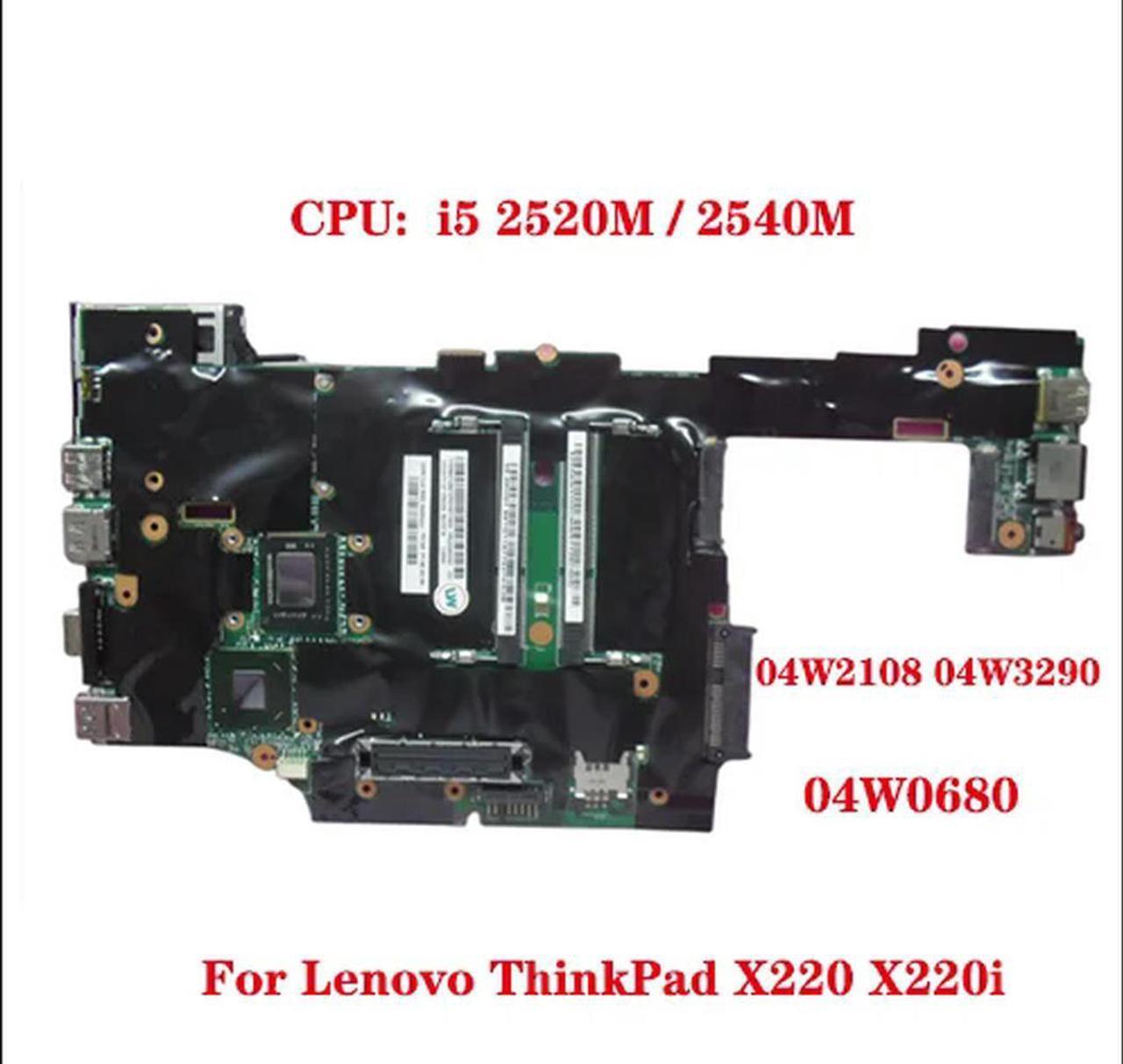 FOR FRU:04W0680 04W2108 04W3290 for X220 X220I laptop motherboard with CPU i5-2520M 2540M