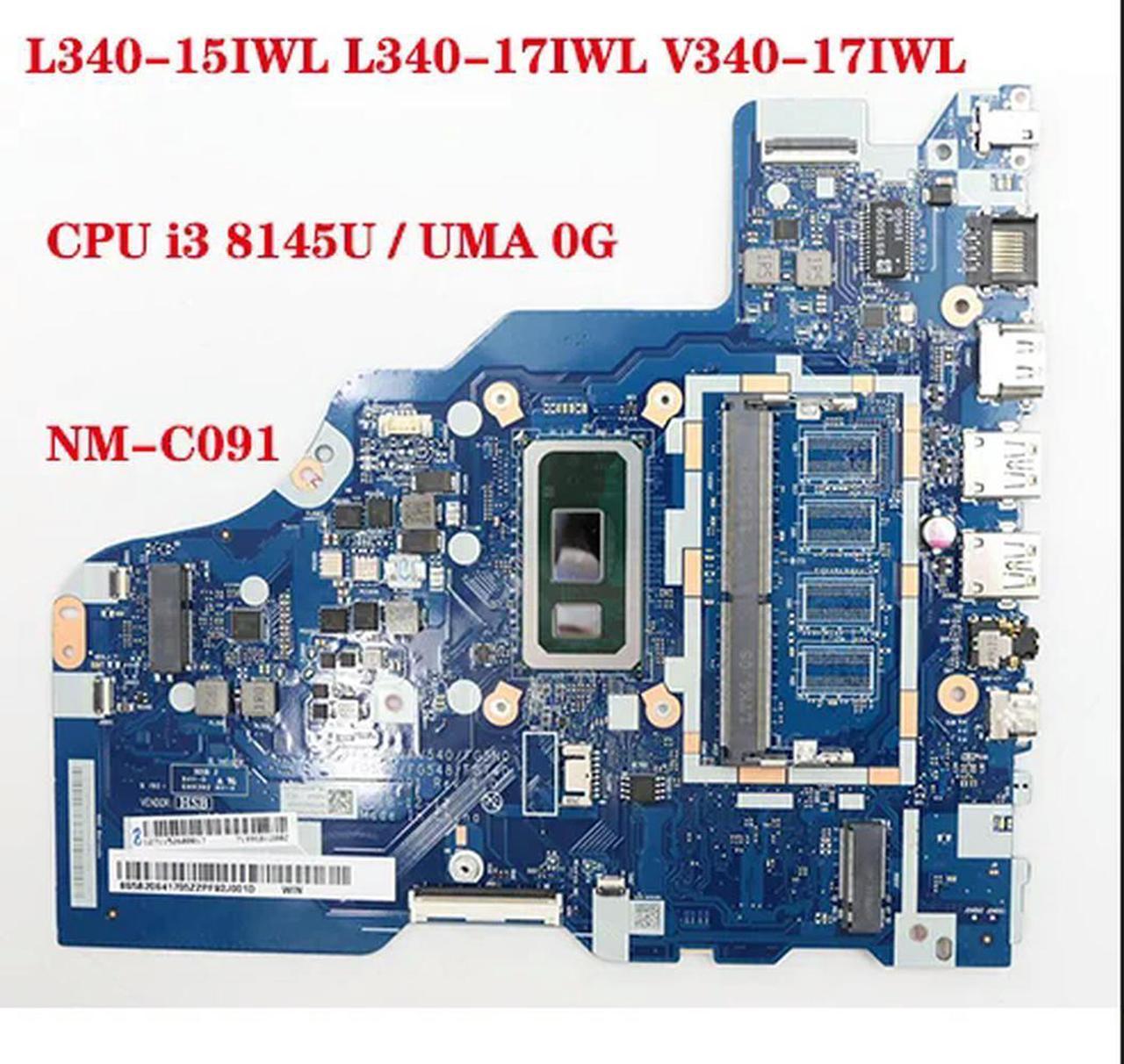 FOR L340-15IWL L340-17IWL V340-17IWL laptop motherboard FG5N0 FG540/FG548/FG740 NM-C091 with CPU I3 8145U UMA 0G