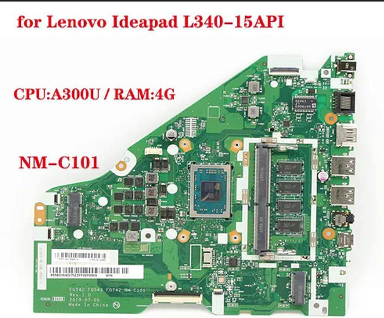 FOR FRU: 5b20s42275 for L340-15API laptop motherboard FG542 FG543 FG742 NM-C101 with CPU A300U_UMA_4G