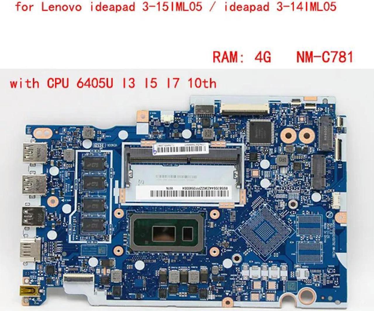 FOR gs452 gs552 gs752 Model NM-C781 mainboard compatible with notebo 3-15IML05 3-14IML05 CPU 6405U I3 I5 I7