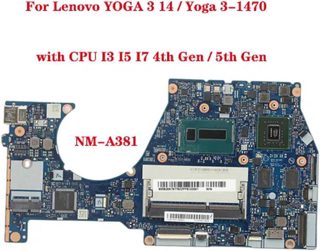 FOR 3 14 3-1470 Laptop Motherboard NM-A381 Motherboard with CPU I3 I5 I7 4th Gen 5th Gen GPU 2G