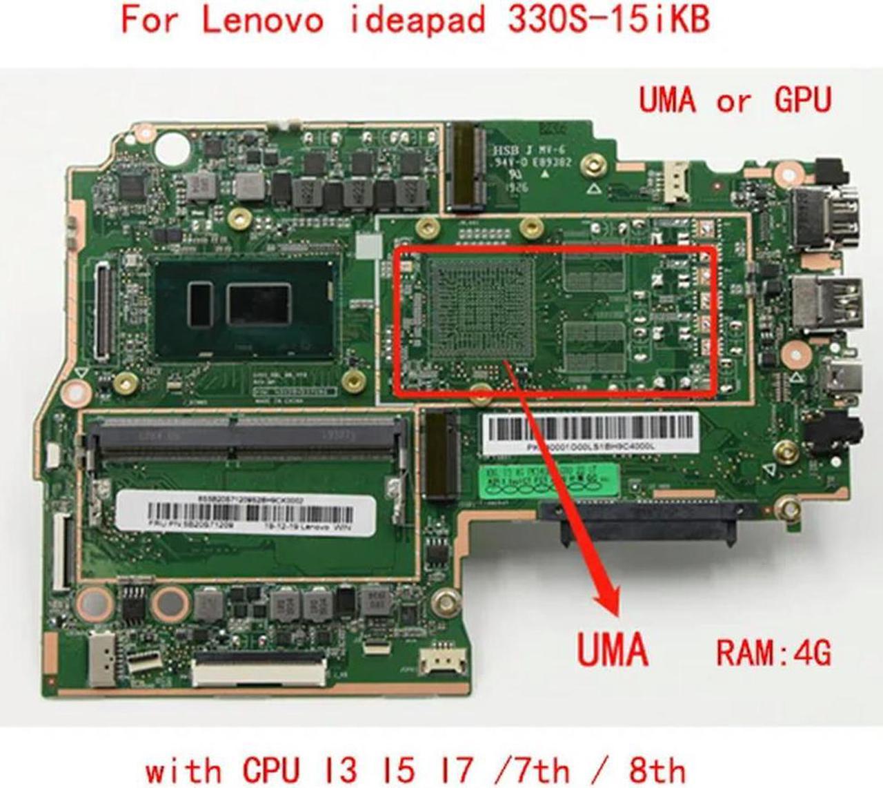 FOR 330S-15iKB 330S-15AST laptop motherboard with CPU I3 I5 I7 /7th 8th RAM 4G +GPU RX535/R540