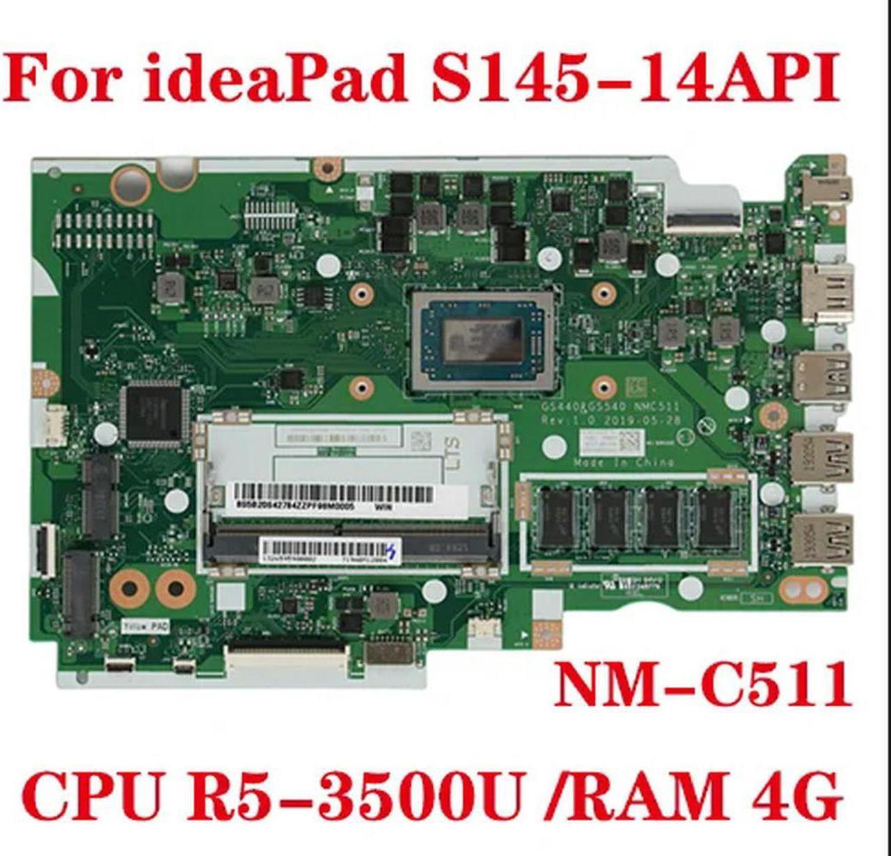 FOR S145-14API laptop motherboard GS440 GS540 NM-C511 motherboard with R5-3500 CPU 4G-RAM