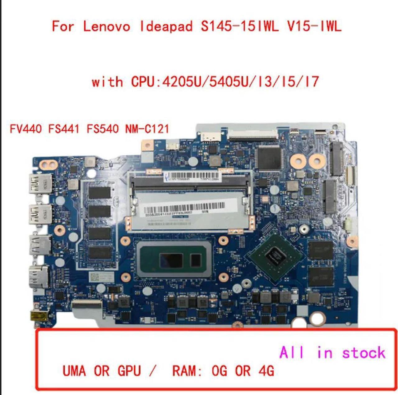 FOR S145-15IWL V15-IWL laptop motherboard FV440 FS441 FS540 NM-C121 with CPU 4205U/5405U/I3/I5/I7