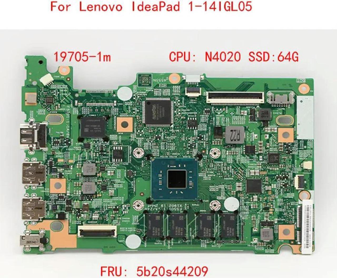 FOR 1-14IGL05 laptop motherboard 19705-1m motherboard fru: 5b20s44209 with cpu n4020 ssd 64G