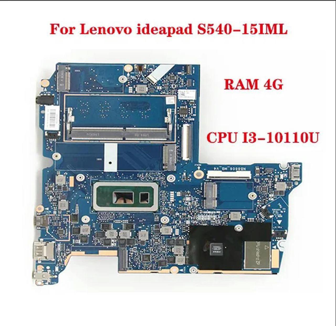 FOR S540-15IML laptop motherboard MB NB8606 with CPU I3-10110U RAM 4GB + GPU MX250 2G DDR4 full