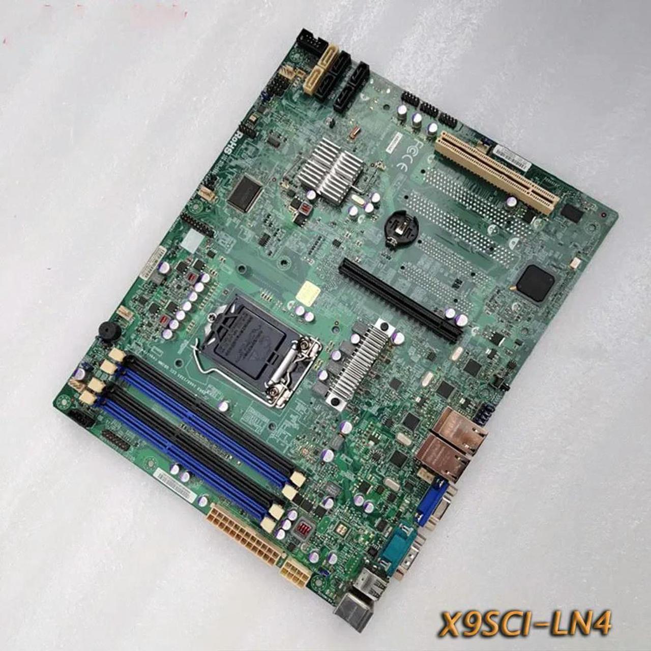 For X9SCI-LN4 For Four Gigabit LAN Card Server ATX Motherboard 1155 C204 E3-1200 v2 Series 2/3rd Gen i3