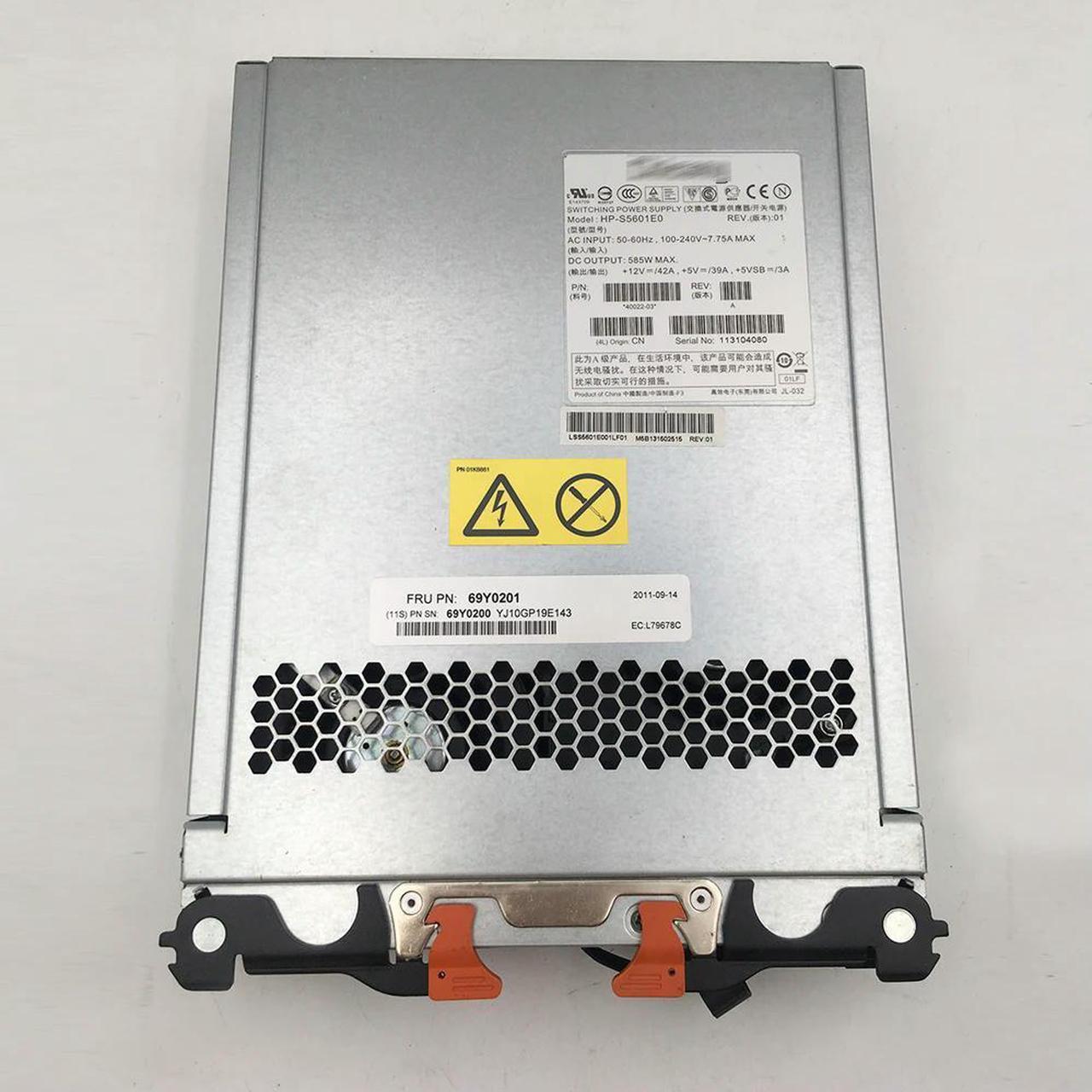 For -S5601E0 For DS3512 DS3500 Switching Power Supply 69Y0201 69Y0200 585W MAX