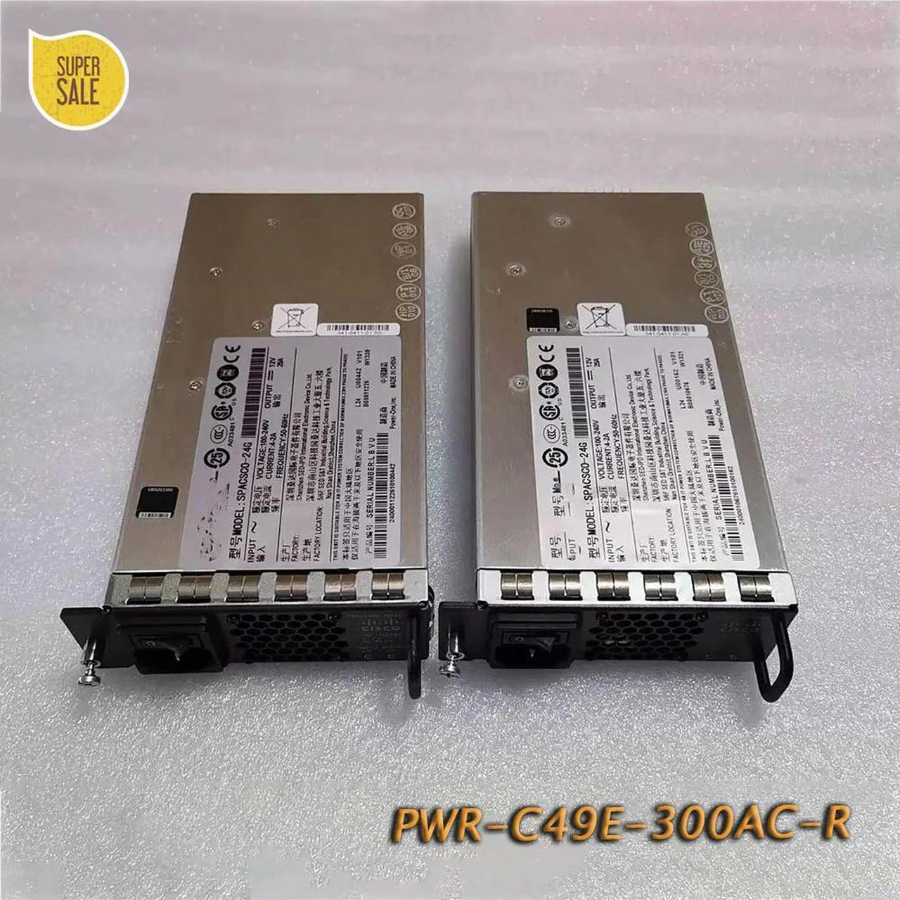 For 1 PCS PWR-C49E-300AC-R PWR-C49-300AC V04 For C4948E Switch Power Supply