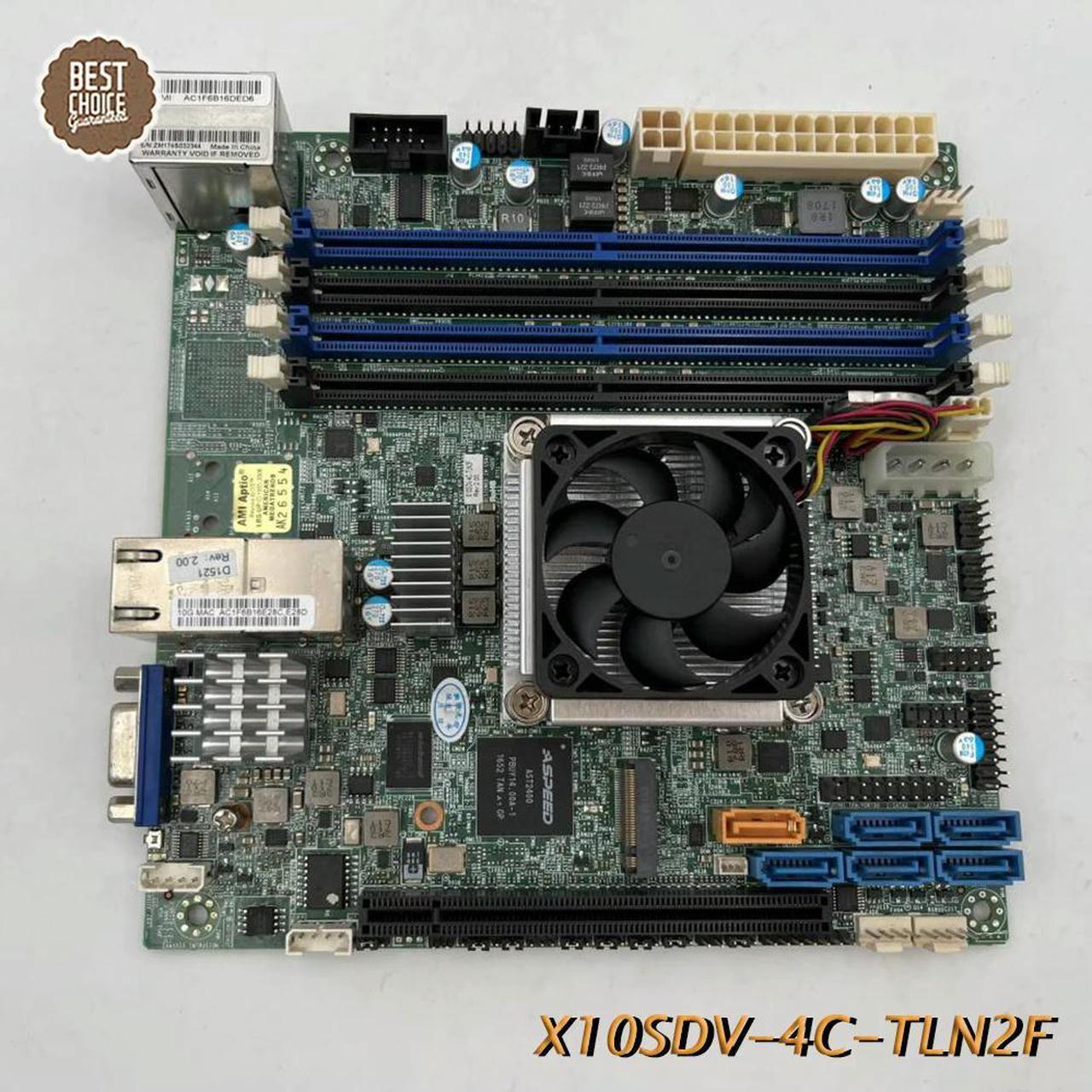 For MBD-X10SDV-4C-TLN2F X10SDV-4C-TLN2F D-1521 Mini ITX Server Motherboard