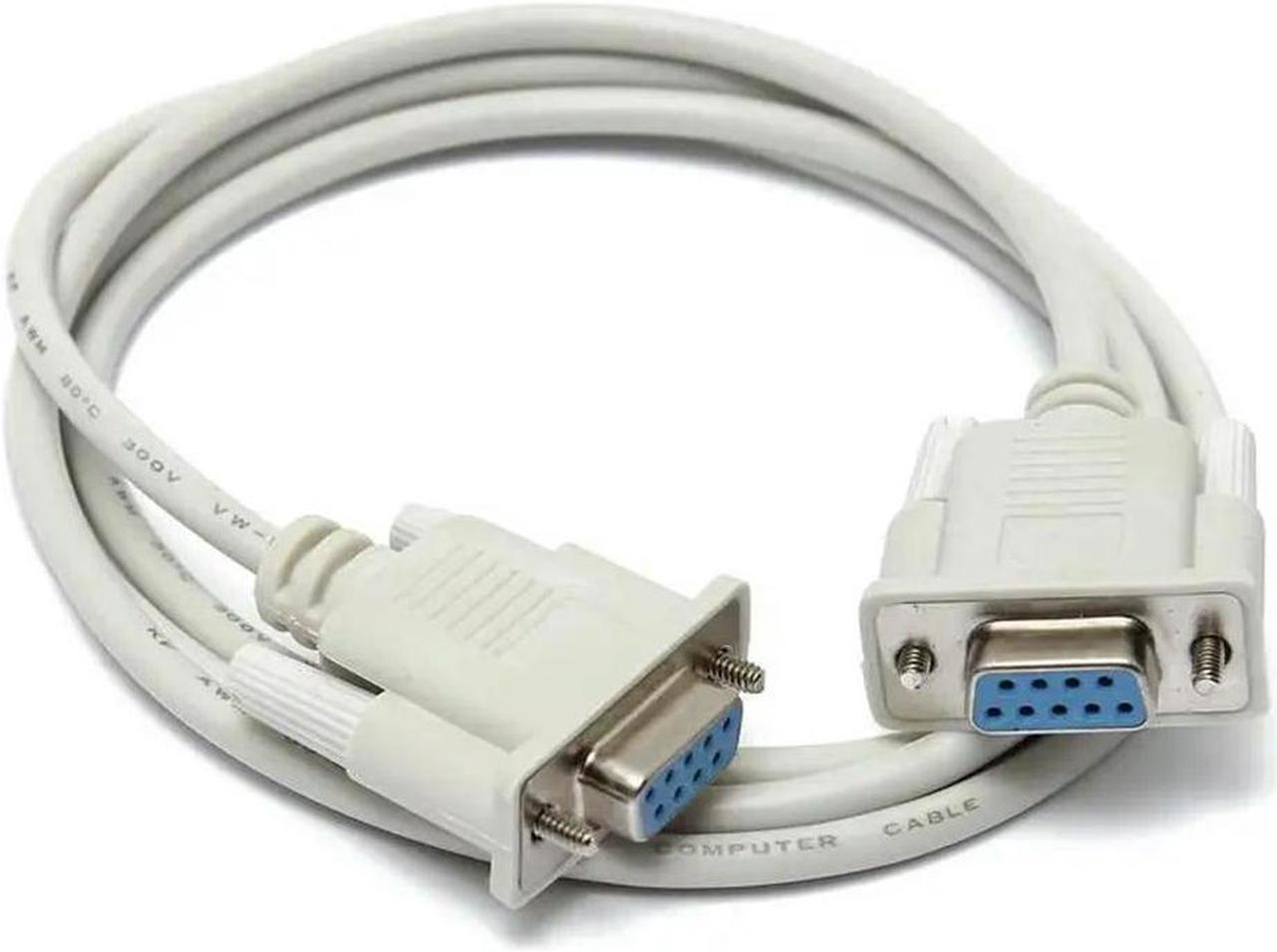 FOR 1.5M Serial RS232 9 Pin Female To Female DB9 9-Pin PC Converter Extension Cable