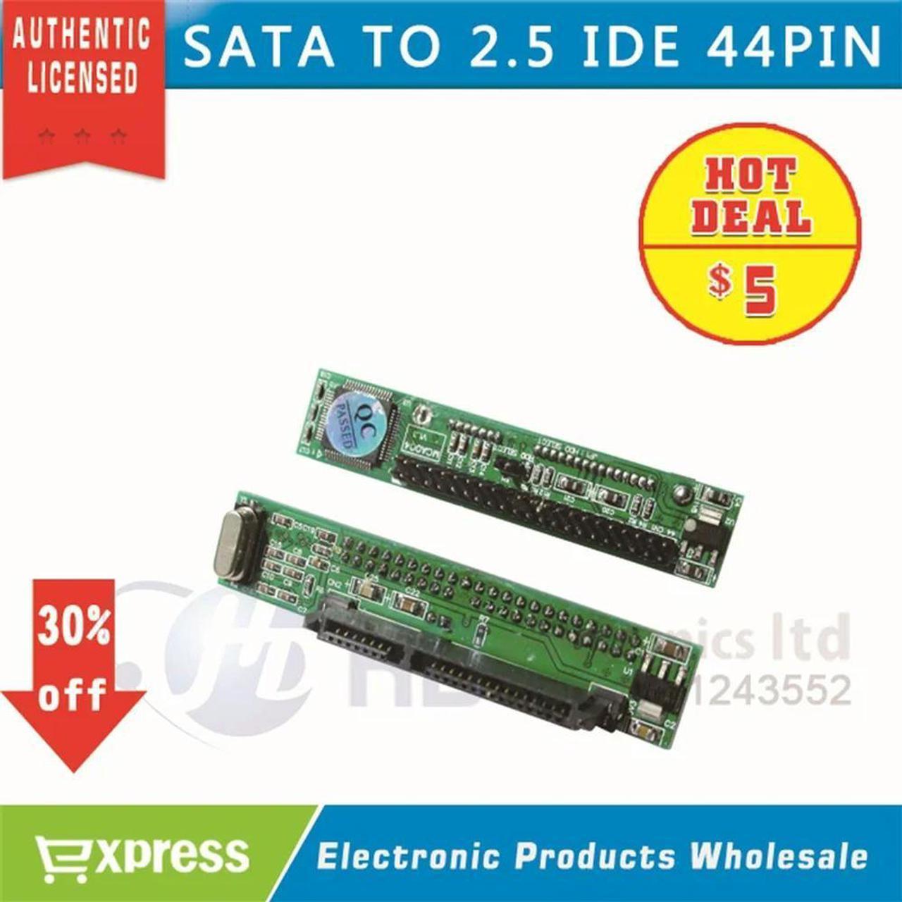 FOR SATA Female to 44Pin 2.5 IDE Male HDD SSD Adapter Converter 7+15P 22pin sata to ide