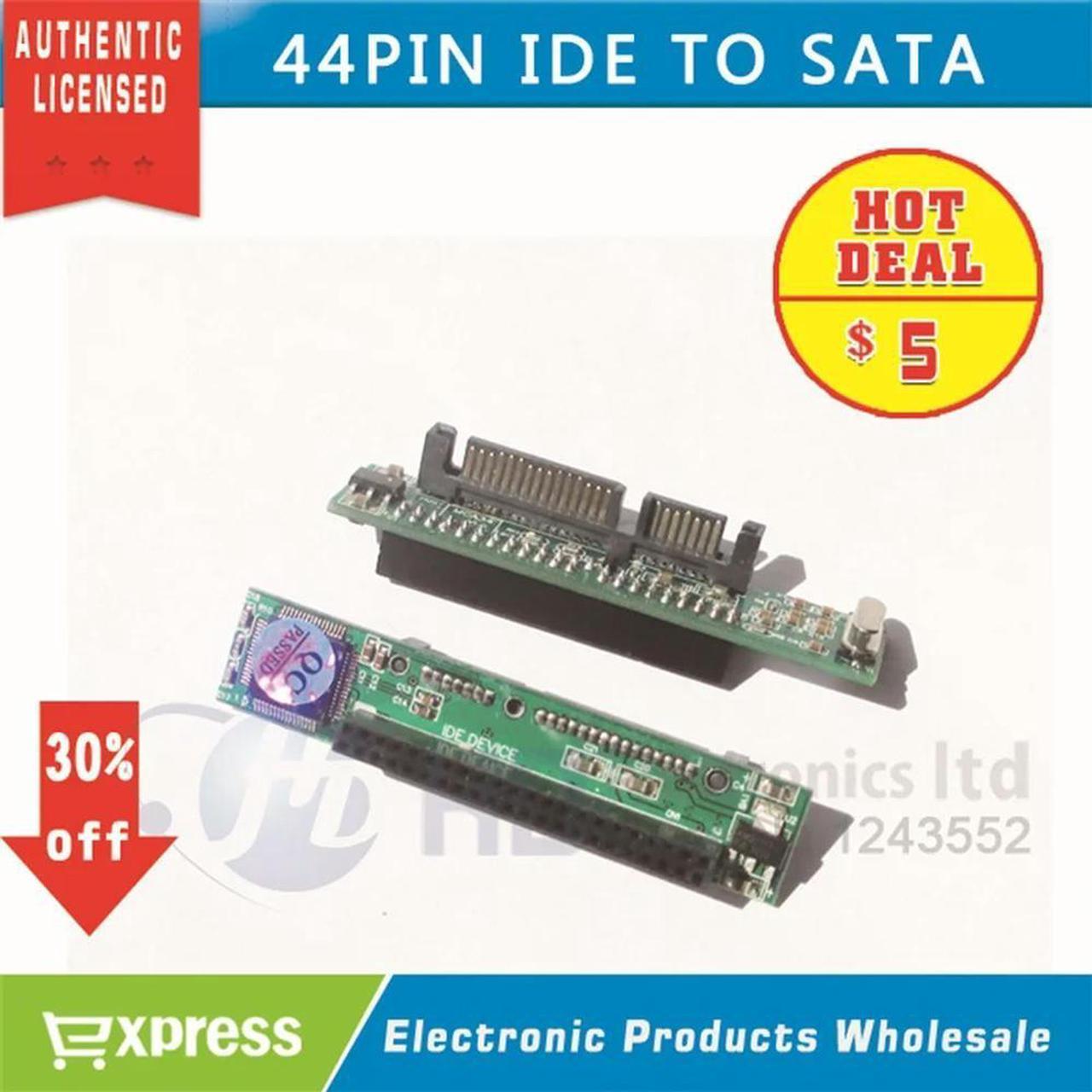 FOR 44pin 2.5 IDE HDD Drive Female to 7+15pin Male SATA Adapter Converter Card