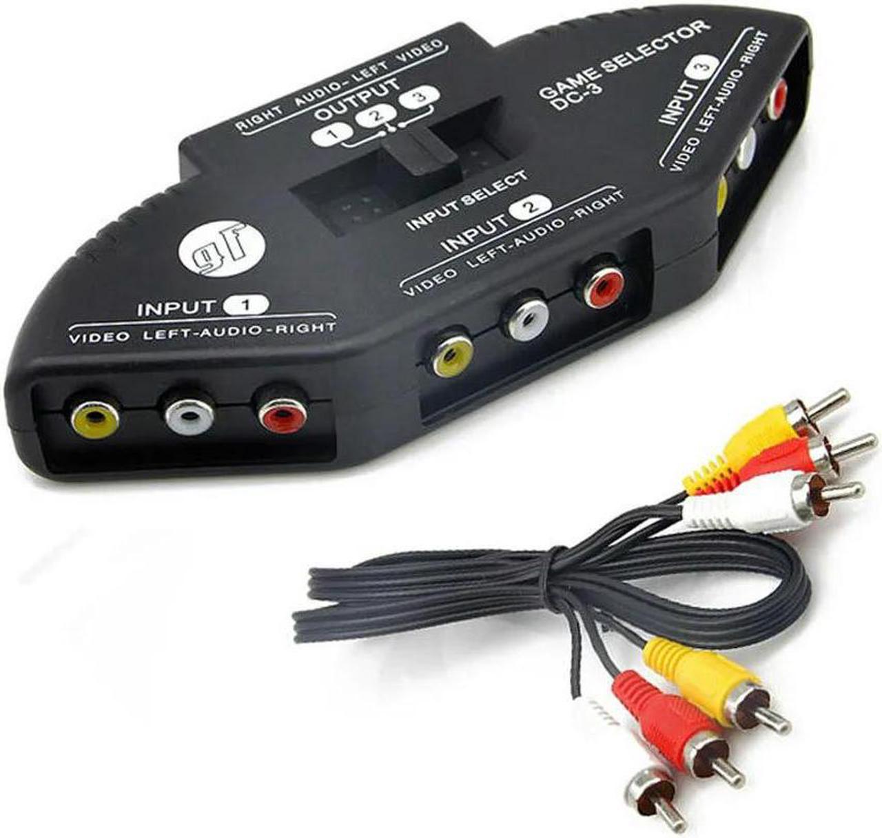 FOR Audio Video AV RCA Switch Splitter Selector 3 to 1 RCA composite AV cable for STB TV DVD player