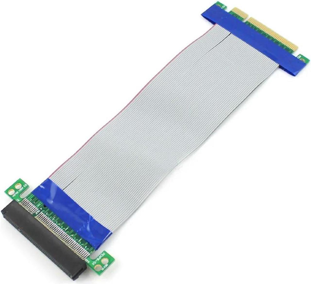 FOR PCI-E Express 8X Card Extension Cord Ribbon Cable Con tor Adapter