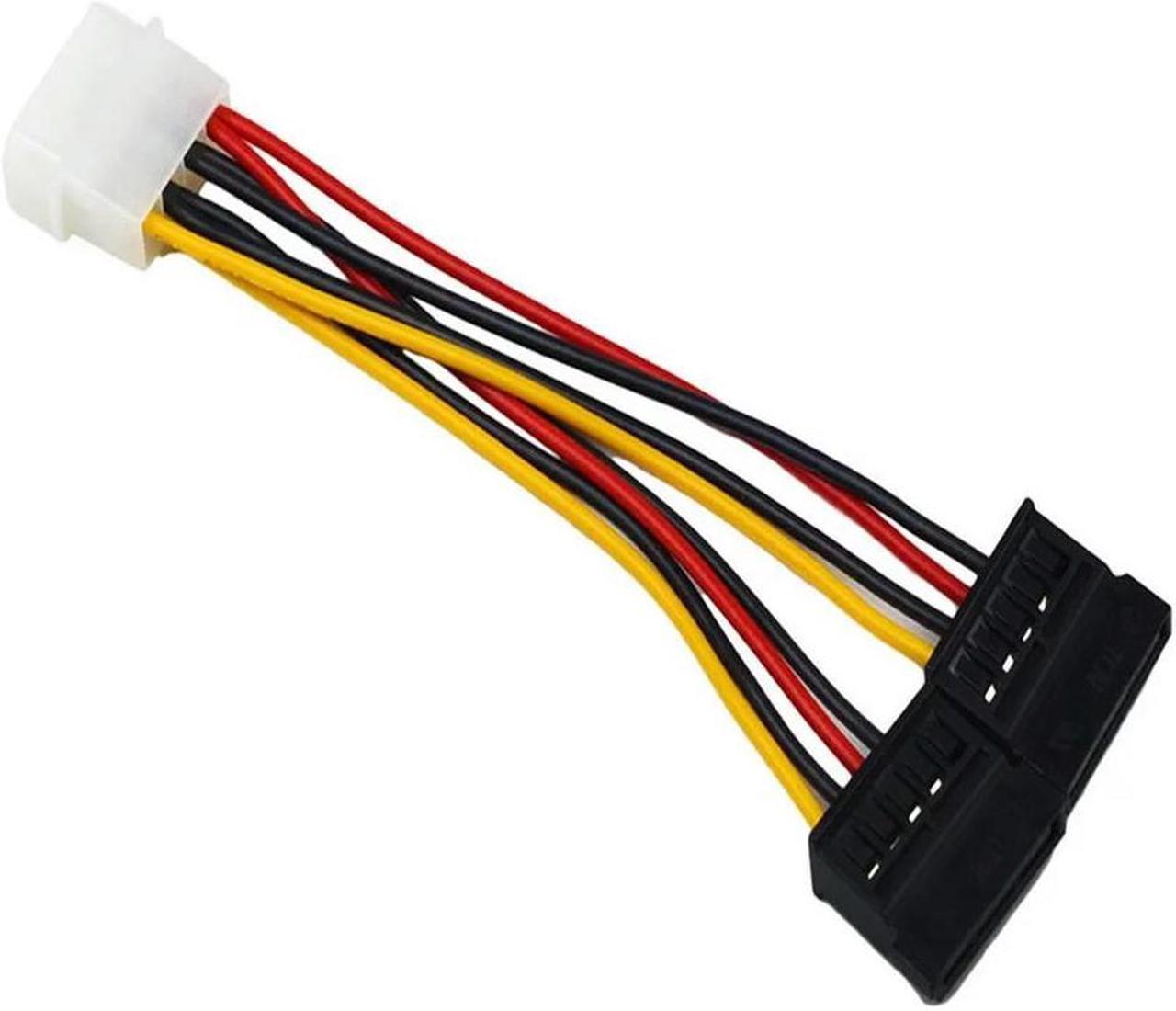 FOR 10pcs/lot Serial ATA SATA 4 Pin IDE to dual of 15 Pin HDD Cable est