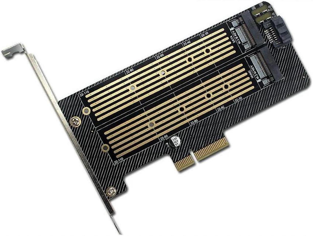 FOR Dual Protocol M.2 NVMe and NGFF SSD to PCI Express M.2 Adapter Card with MKey BKey