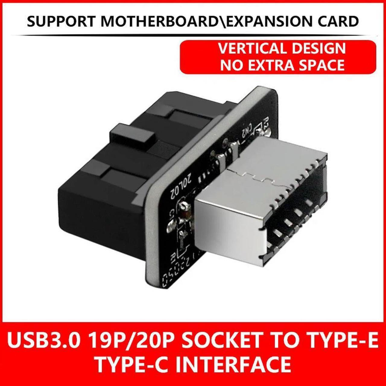 FOR High- ity USB3.0 19PIN/20PIN to Type-E 90 degree adapter cable for motherboard and front panel