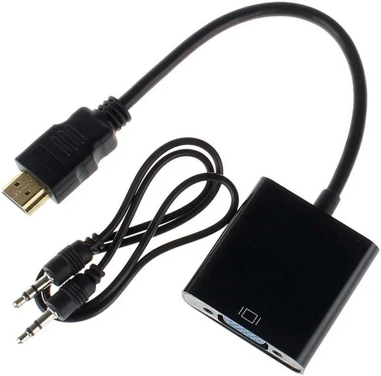 FOR Male to Female HDMI to VGA Converter Adapter with Audio Cable for 360 for PS3 Laptop Desktop t 1080P HDTV Displayer