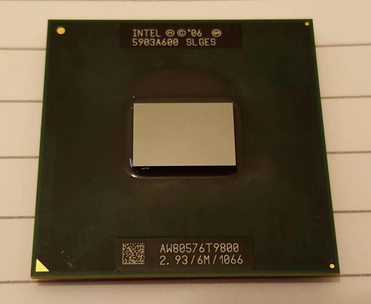 FOR T9800 2.93GHz 6MB 1066MHz SLGES PGA478 CPU