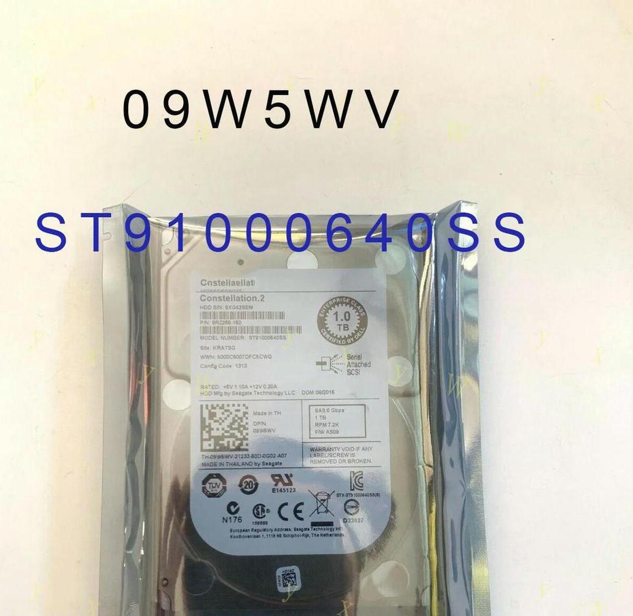 FOR 1TB 7.2K 6G 2.5 SAS Hard Drive Fits Server R710 R720 R730 R610 R620 R630 09W5WV 9W5WV