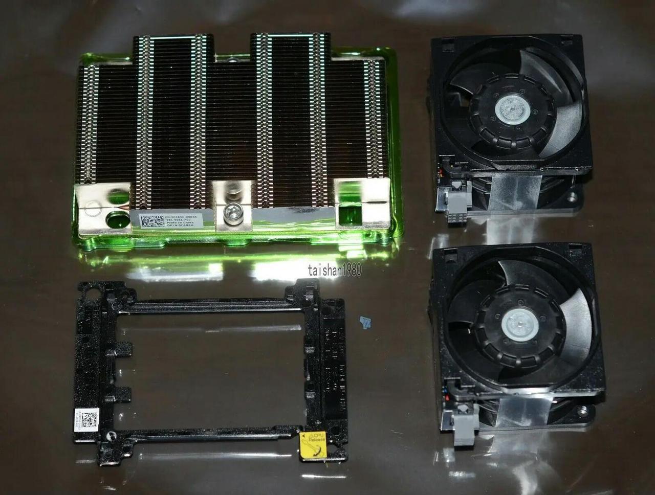 FOR R740 R740xd R640 CPU Kit,1 Heatsink C6R9H 2x Fans N5T36 XPDVP With bracket