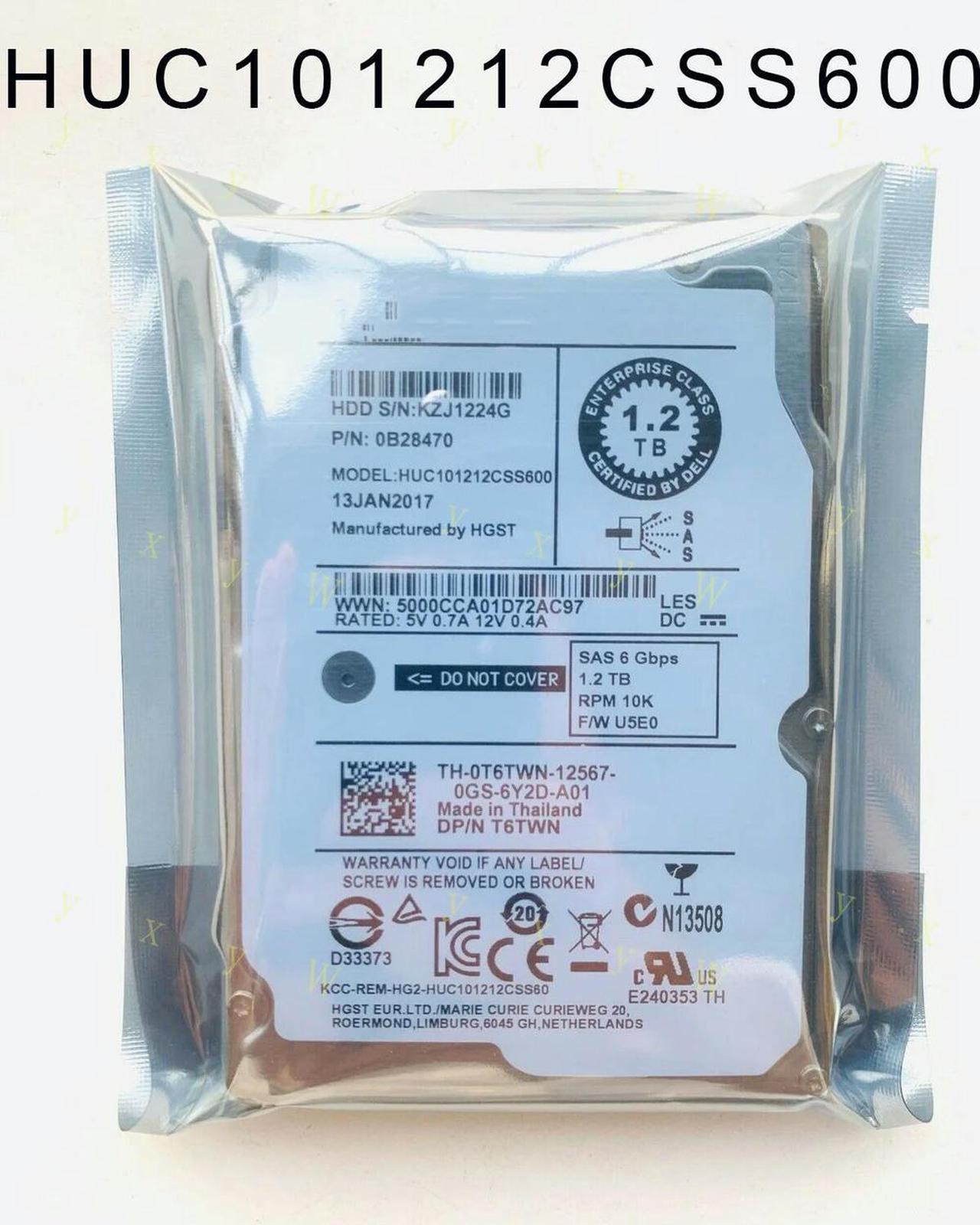 FOR 1.2TB 10K SAS 2.5 SAS 6G HARD DRIVE Fits SERVER R610 R620 R630 R710 R720