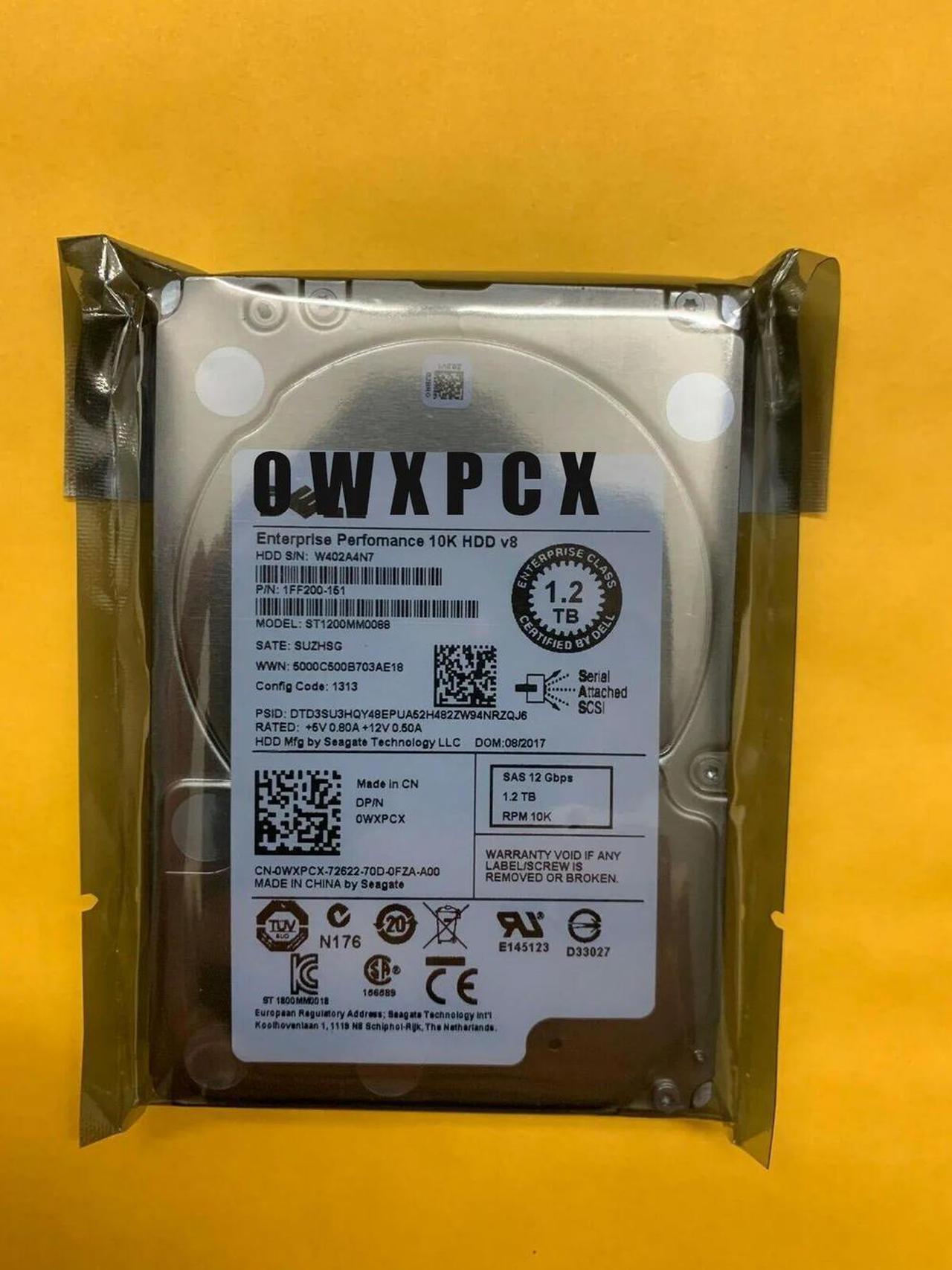 FOR WXPCX 0WXPCX ST1200MM0088 1.2TB 10K SAS 12GB/s 2.5 in HDD Hard Drive