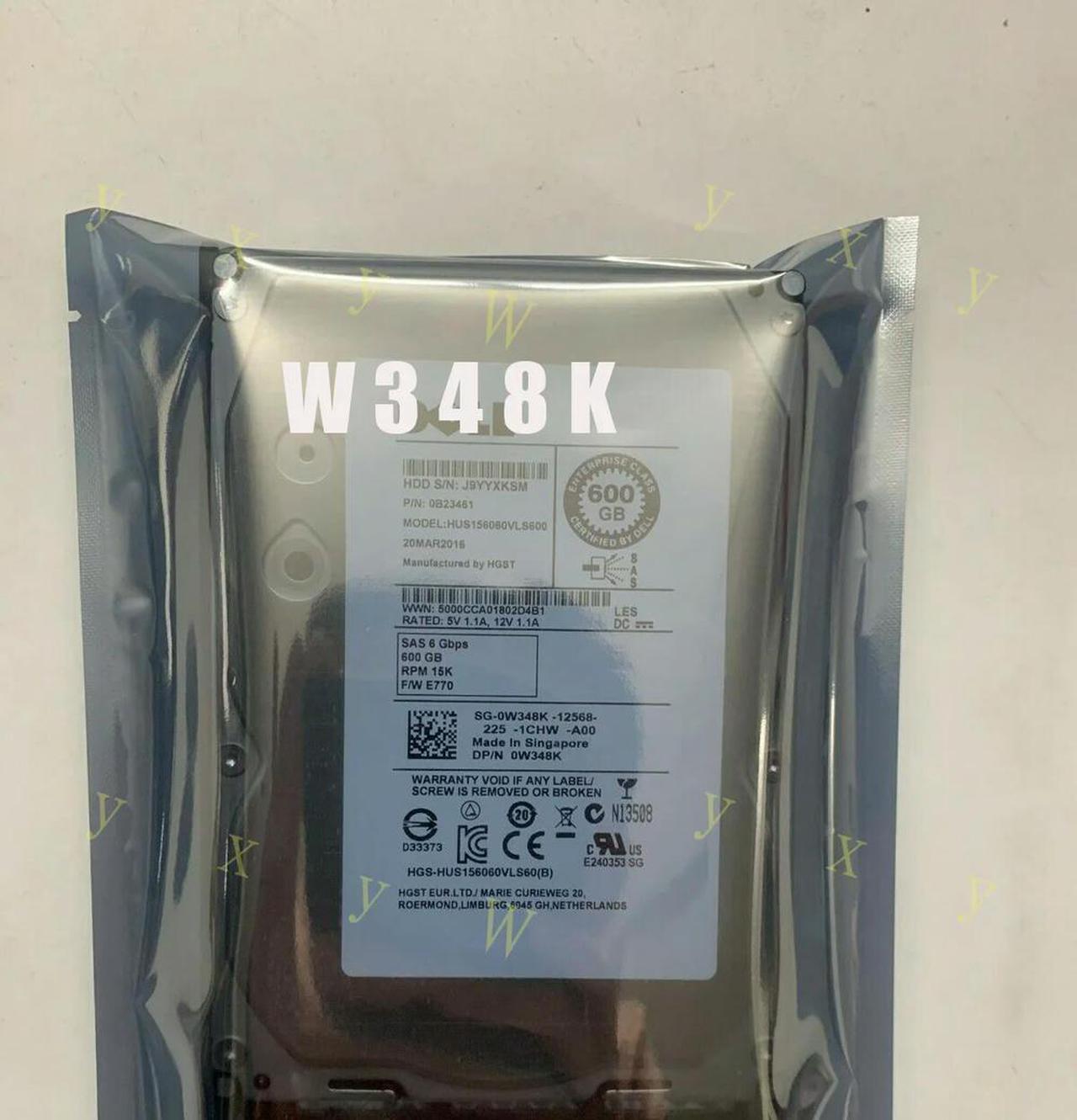 FOR For W348K 600GB 15K 6Gbps 16MB 3.5 SAS Hard Drive HUS156060VLS600