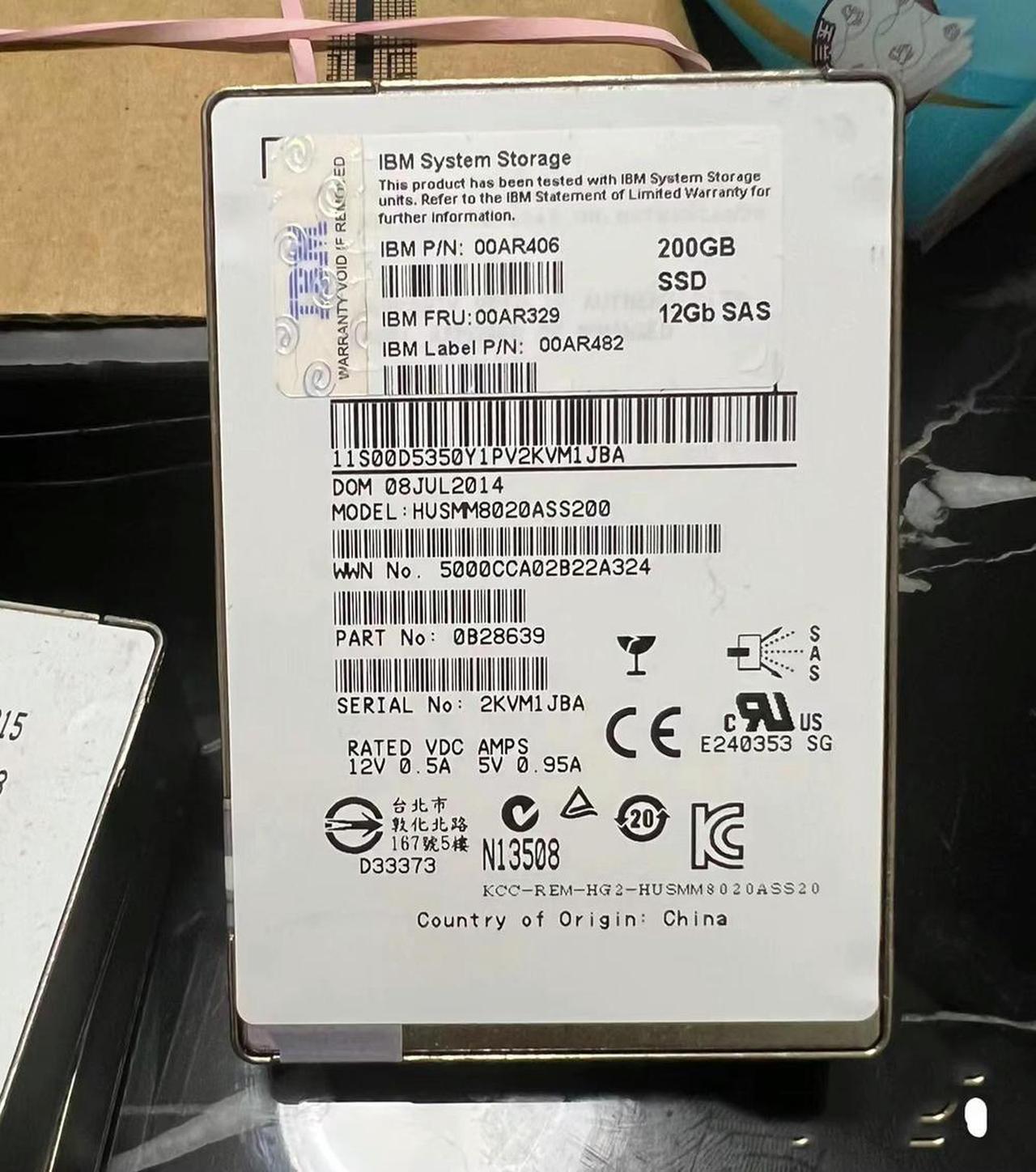 FOR V7000 Gen2 00AR406 00AR329 00AR482 200GB SSD SAS 12Gbps