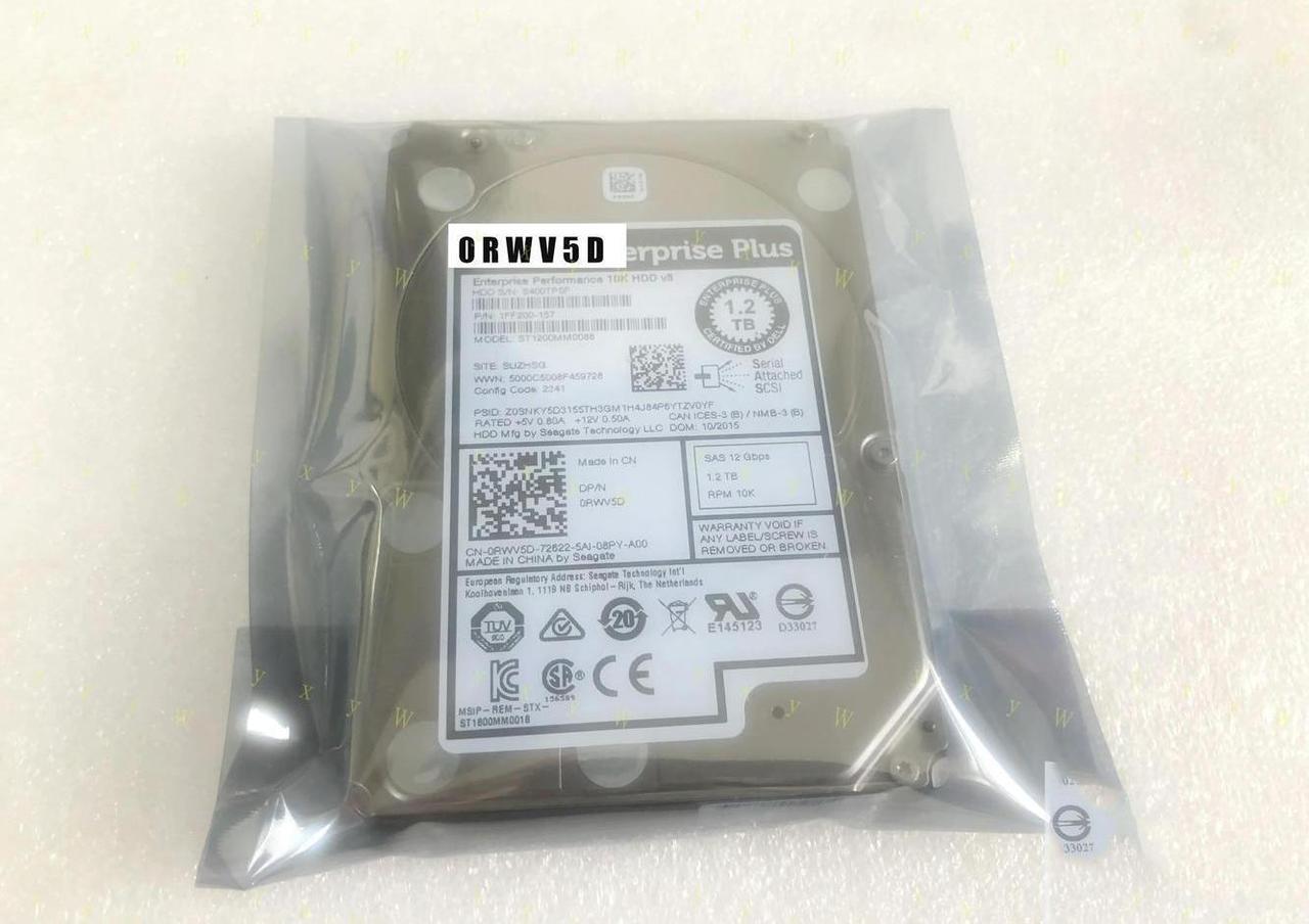 FOR Equal 1.2TB 2.5 SAS 12G 10K Hard Drive RWV5D 4210 PS6210 PS6100