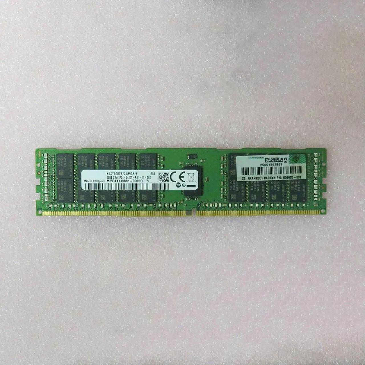 FOR 1 Pcs For DL380 Gen9 G10 809083-091 805351-B21 819412-001 DDR4 32GB 2400T ECC REG 2RX4 PC4-2400T RDIMM Server Memory