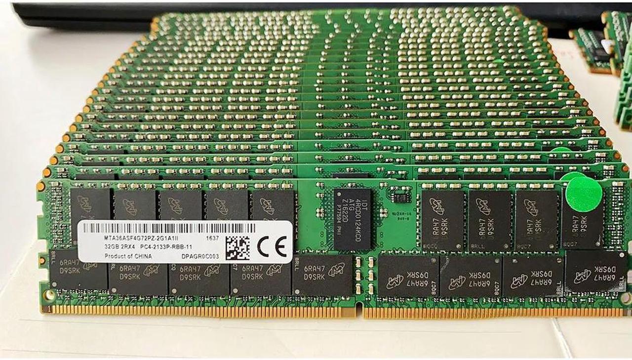 FOR 1Pcs For MTA36ASF4G72PZ-2G1A1 32GB 32G 2RX4 PC4-2133P DDR4 2133 ECC REG Server Memory