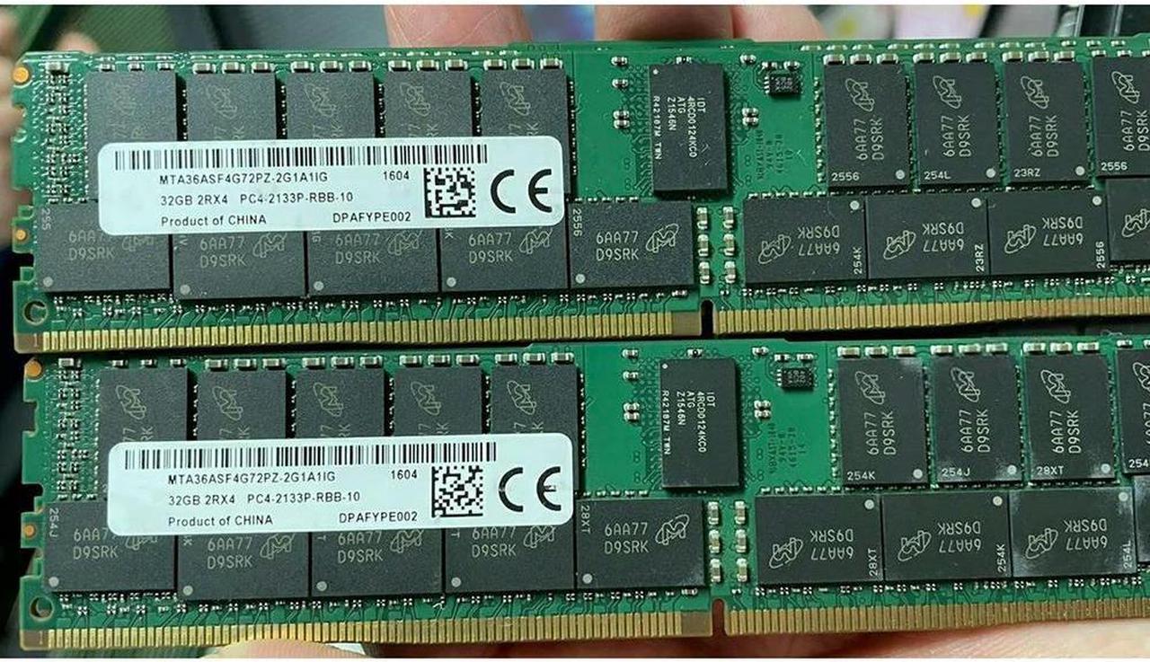 FOR 1Pcs For MTA36ASF4G72PZ-2G1A1IG/2G1A1IK 32G 32GB 2RX4 DDR4 2133 ECC REG Memory