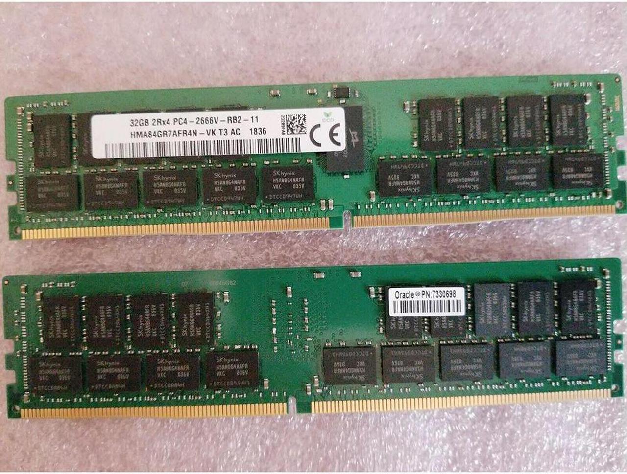 FOR 1 Pcs For 32GB HMA84GR7AFR4N-VK 32G DDR4 2RX4 PC4-2666V 2666 ECC REG Server Memory