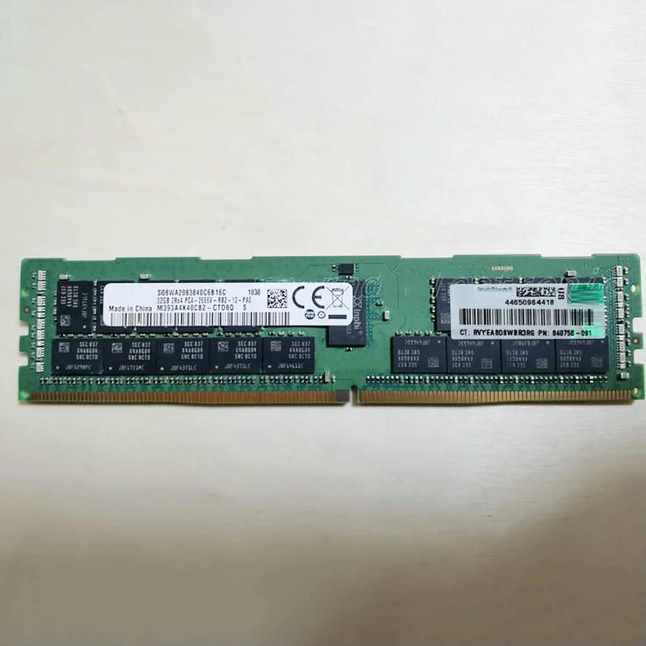 FOR E 815100-B21 850881-001 840758-091 32GB DDR4 2666 REG Server Memory