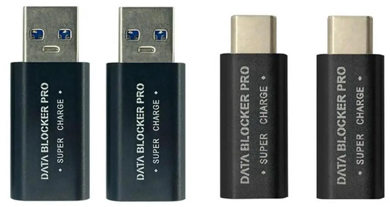 Main image of For 4Pcs USB Data Blocker and USB-C Data Blocker Protect Against Juice Jacking Support Safe Quick Charge Stop Data Theft