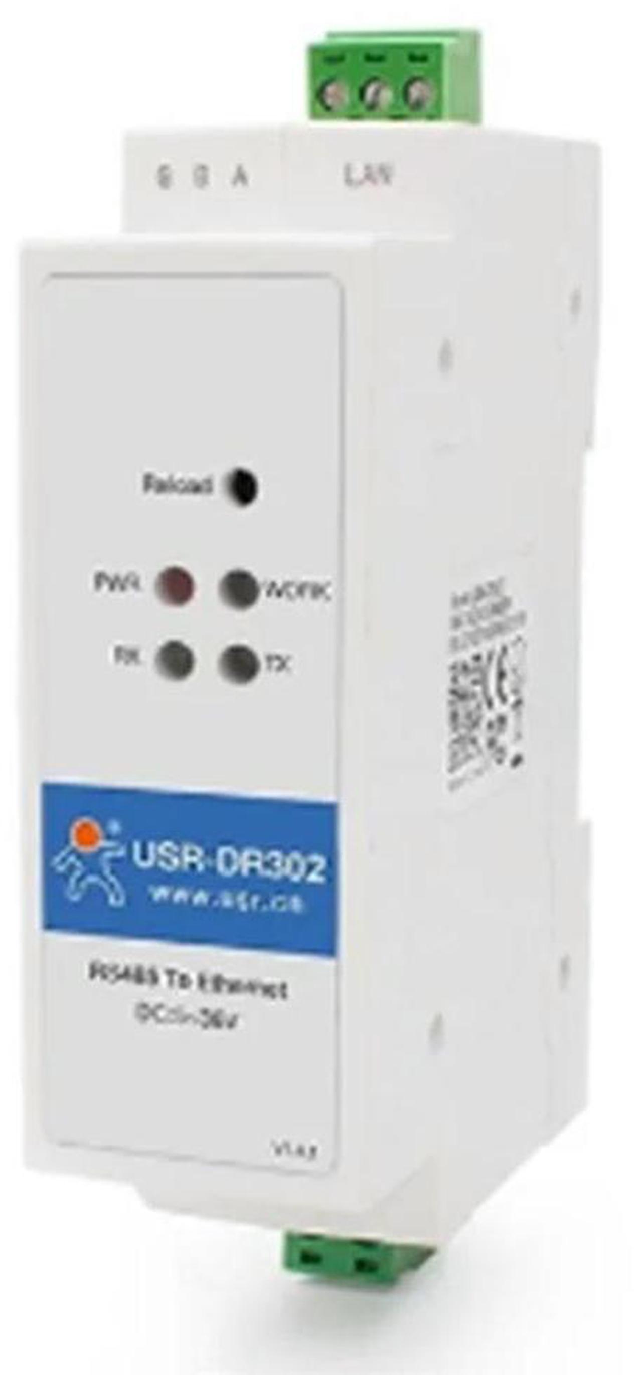 Main image of For USR-DR302 Din Rail Serial RS485 to Ethernet TCP IP Server Module Ethernet Converter RTU to TCP Unit