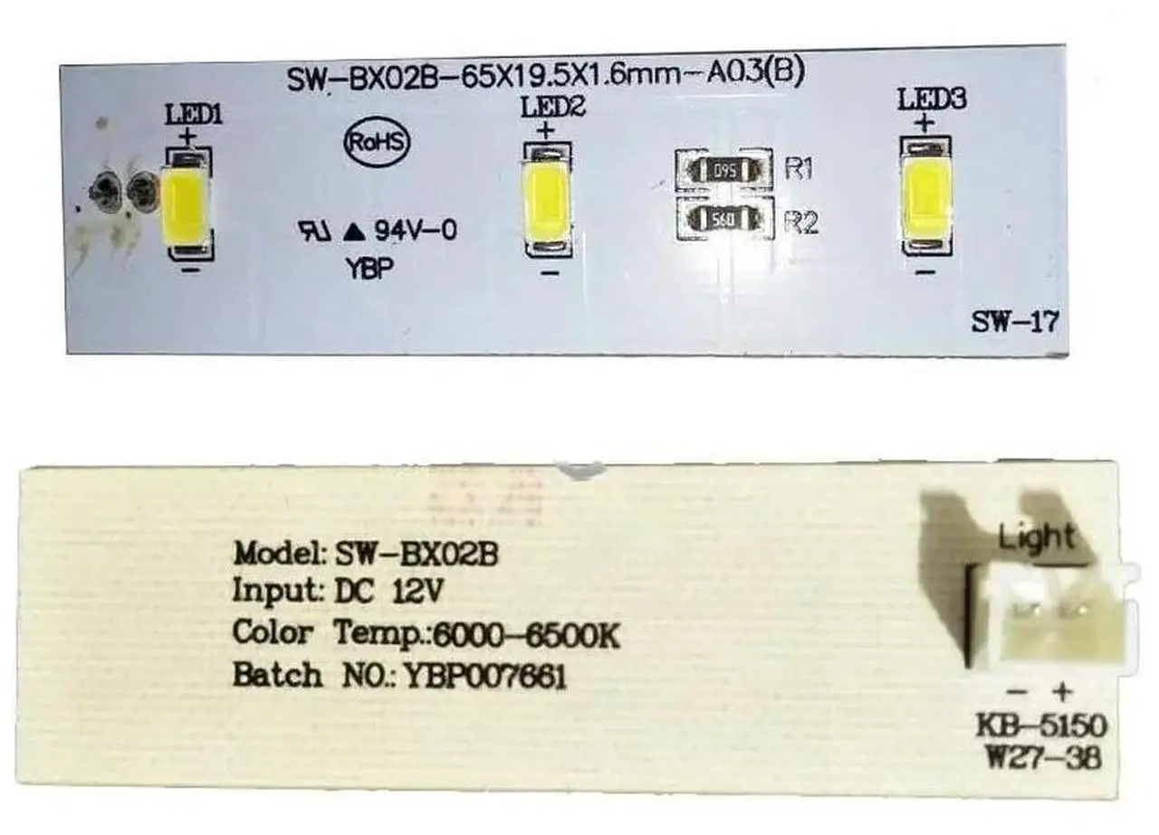 Main image of FOR 1pcs refrigerator LED light board SW-BX02B 41041487 for Hoover for Candy Fridge zer LED PCB Circuit Board SW-BX02A W27-39