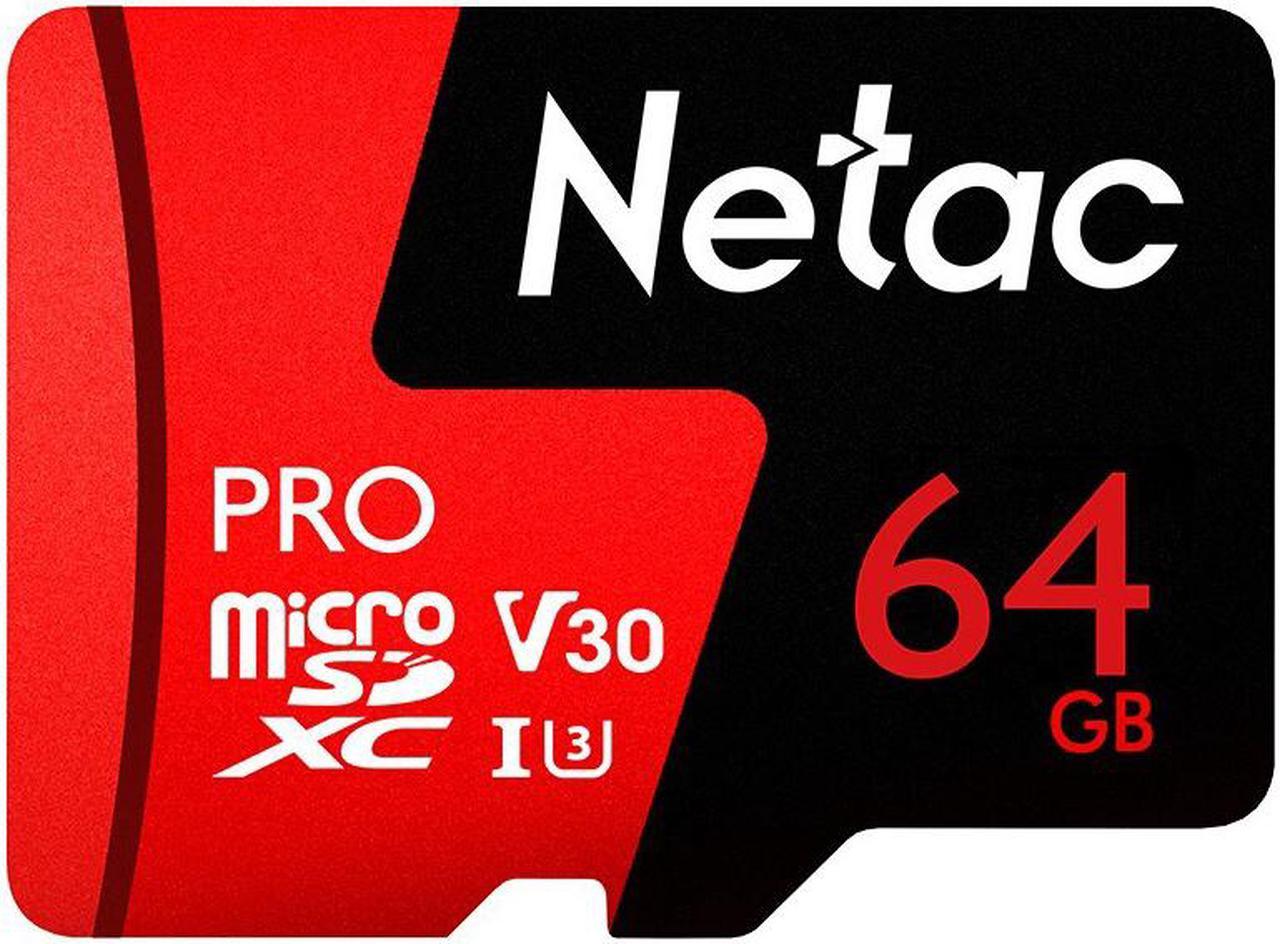 Netac P500 PRO Class 10 64GB Micro SDXC TF Memory Card Data Storage High Speed 98MB/s V30/UHS-I U3