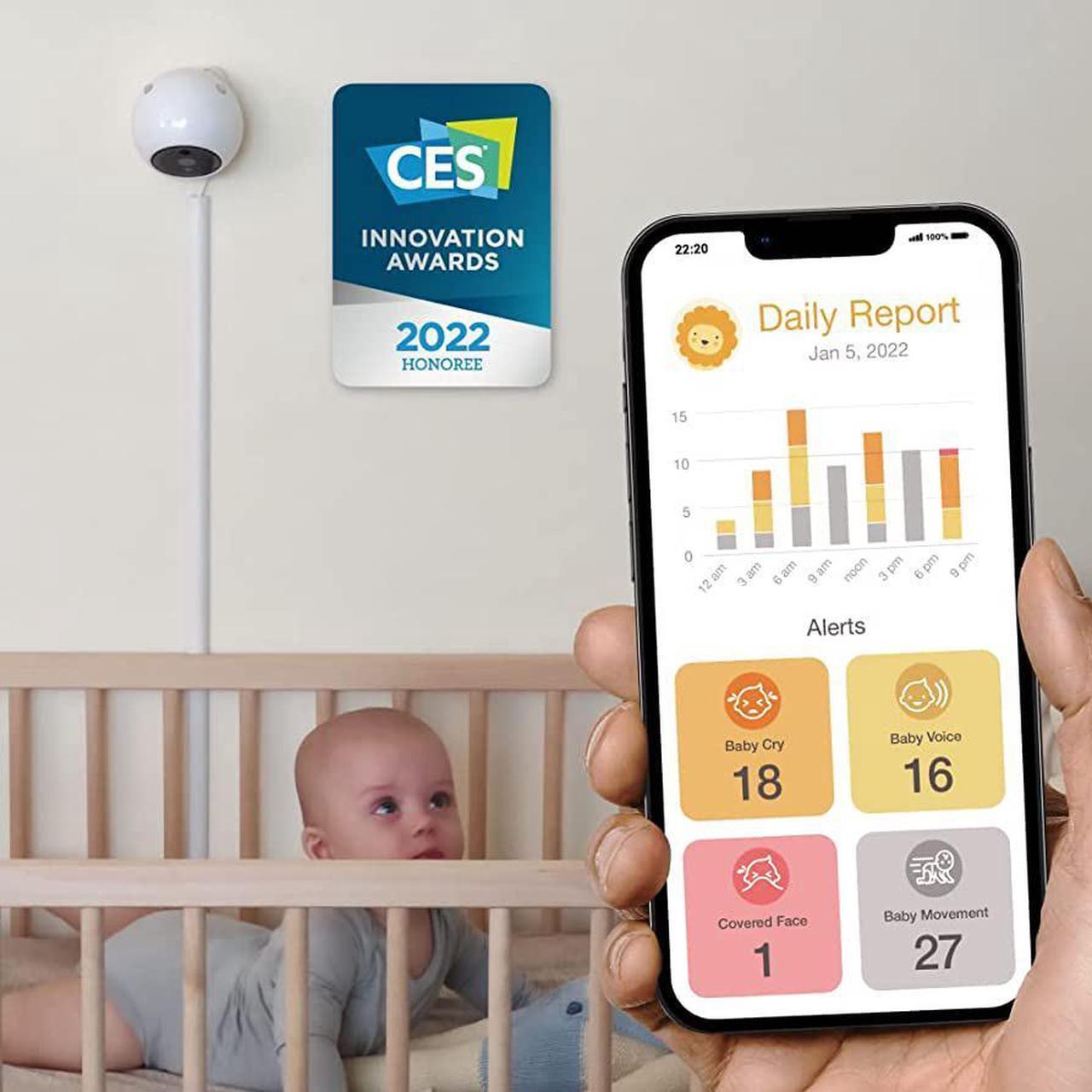 Alt view image 6 of 7 - iBabi Smart Indoor Camera (White) 1yr Subscription to 30-Day Continuous Video Recording only on Newegg.
